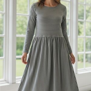 Boden Striped Long Sleeve Dress